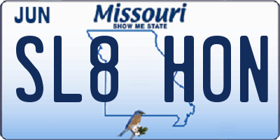 MO license plate SL8H0N