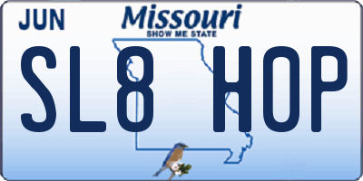 MO license plate SL8H0P