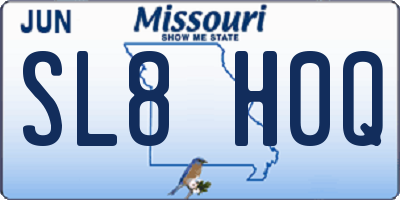 MO license plate SL8H0Q