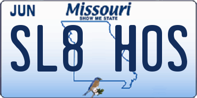 MO license plate SL8H0S