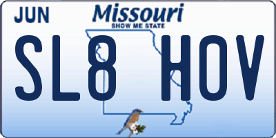 MO license plate SL8H0V