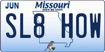 MO license plate SL8H0W