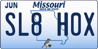 MO license plate SL8H0X