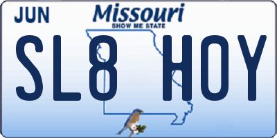 MO license plate SL8H0Y