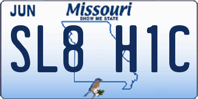 MO license plate SL8H1C