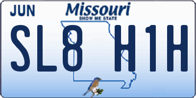 MO license plate SL8H1H