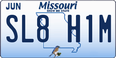 MO license plate SL8H1M
