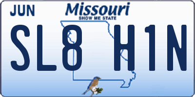 MO license plate SL8H1N