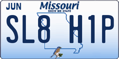 MO license plate SL8H1P