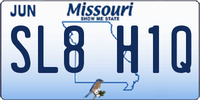 MO license plate SL8H1Q