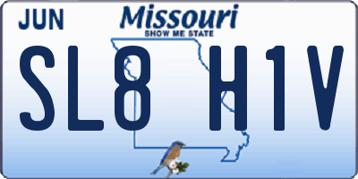 MO license plate SL8H1V