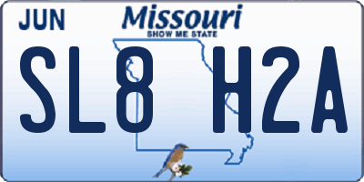 MO license plate SL8H2A