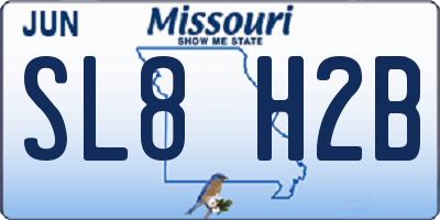 MO license plate SL8H2B