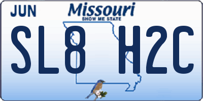 MO license plate SL8H2C