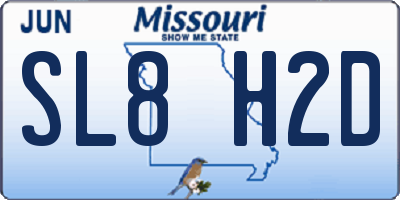 MO license plate SL8H2D
