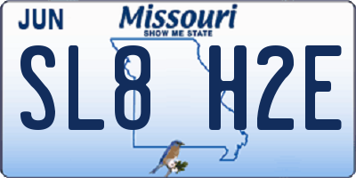MO license plate SL8H2E