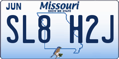 MO license plate SL8H2J