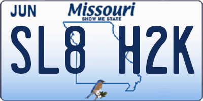 MO license plate SL8H2K