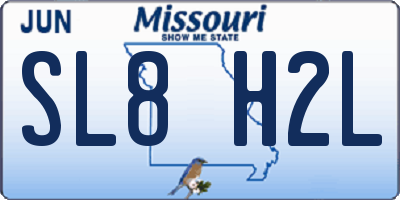MO license plate SL8H2L