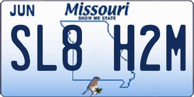 MO license plate SL8H2M