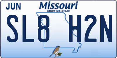 MO license plate SL8H2N