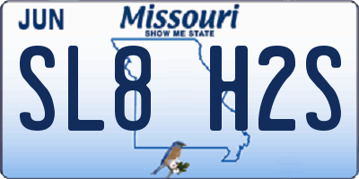 MO license plate SL8H2S