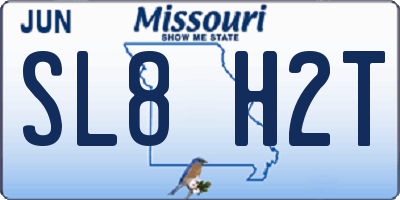 MO license plate SL8H2T