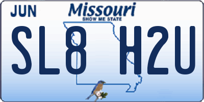 MO license plate SL8H2U