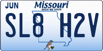 MO license plate SL8H2V