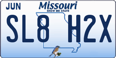 MO license plate SL8H2X