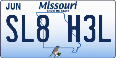 MO license plate SL8H3L