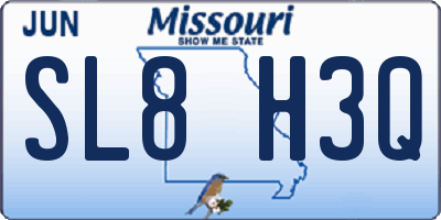 MO license plate SL8H3Q