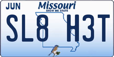 MO license plate SL8H3T
