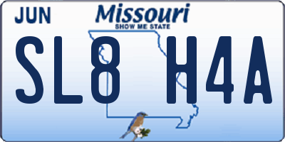 MO license plate SL8H4A