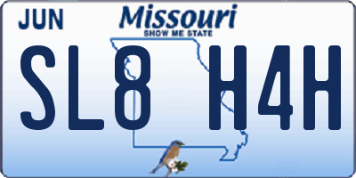 MO license plate SL8H4H