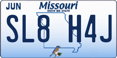 MO license plate SL8H4J