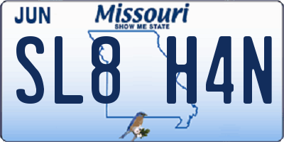 MO license plate SL8H4N