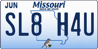 MO license plate SL8H4U