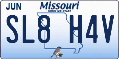 MO license plate SL8H4V