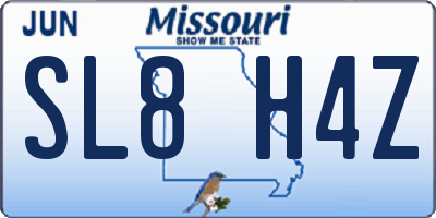 MO license plate SL8H4Z
