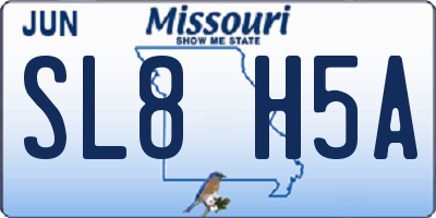 MO license plate SL8H5A