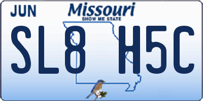 MO license plate SL8H5C