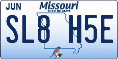 MO license plate SL8H5E