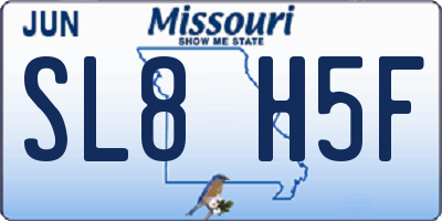 MO license plate SL8H5F