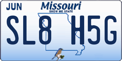 MO license plate SL8H5G