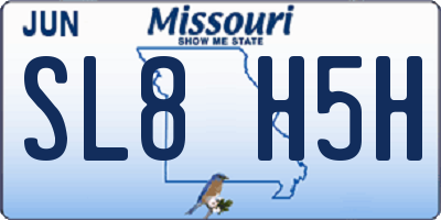 MO license plate SL8H5H