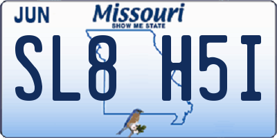 MO license plate SL8H5I