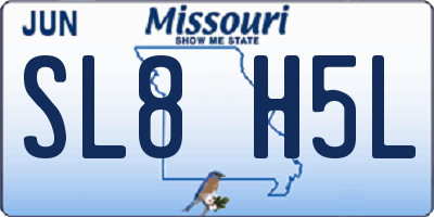 MO license plate SL8H5L