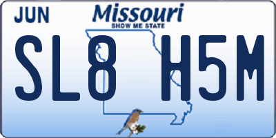 MO license plate SL8H5M