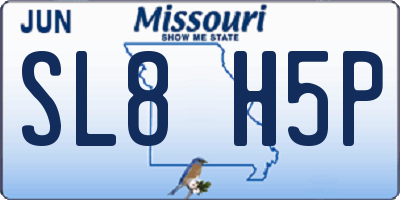 MO license plate SL8H5P